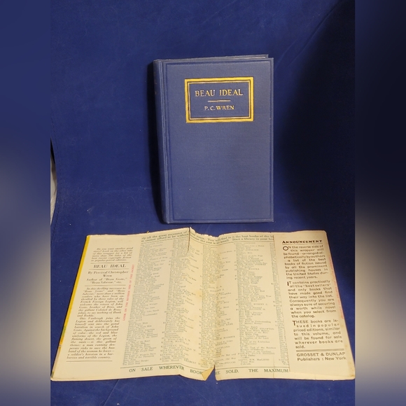 Vintage P.C. Wren BEAU IDEAL Frederick Stokes 1928 HC W/DJ Good Condition - Picture 12 of 12